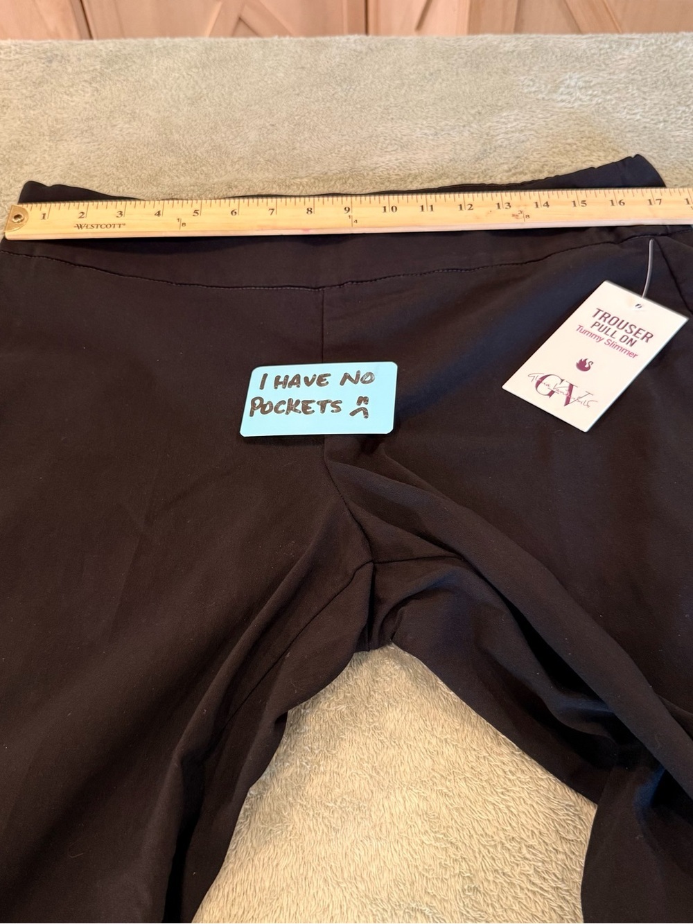 Gloria Vanderbilt Amanda 14P Black Pull On Slimming Pants NWT Petite - Picture 9 of 13